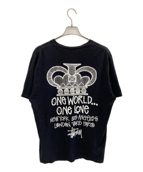 stussy（ステューシー）stussy (ステューシー) ONE WORLD ONE LOVE S/S TEE ブラック サイズ:Lの古着・服飾アイテム