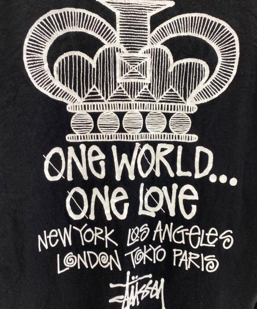 stussy（ステューシー）stussy (ステューシー) ONE WORLD ONE LOVE S/S TEE ブラック サイズ:Lの古着・服飾アイテム