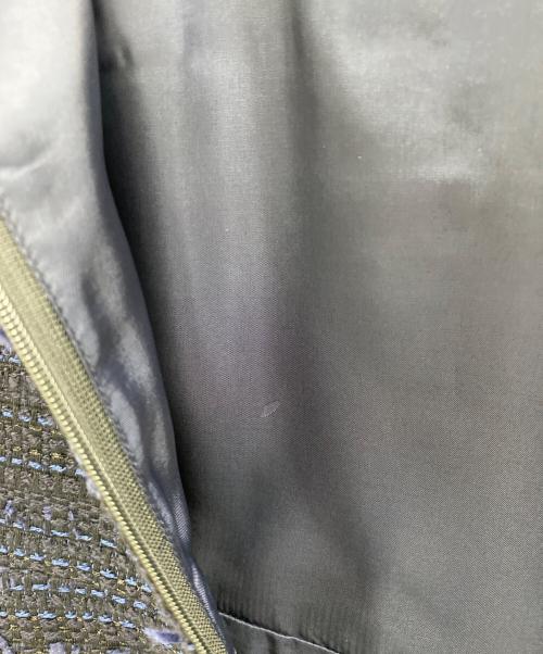 ESTNATION（エストネーション）ESTNATION (エストネーション) ツイードフリンジノースリーブワンピース ネイビー サイズ:36の古着・服飾アイテム
