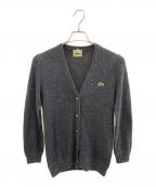CHEMISE LACOSTEシュミーズ ラコステ）の古着「70'sヴィンテージVネックカーディガン」｜ブラック
