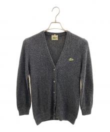 CHEMISE LACOSTE（シュミーズ ラコステ）の古着「70'sヴィンテージVネックカーディガン」｜ブラック