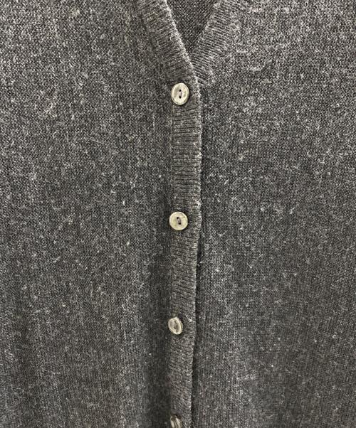 CHEMISE LACOSTE（シュミーズ ラコステ）CHEMISE LACOSTE (シュミーズ ラコステ) 70'sヴィンテージVネックカーディガン ブラック サイズ:40の古着・服飾アイテム
