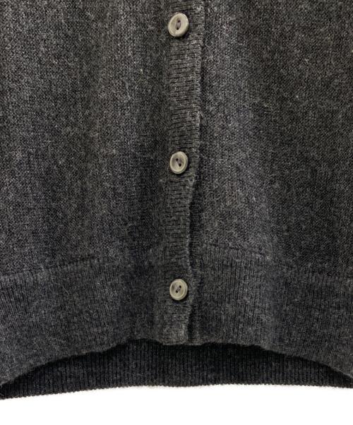 CHEMISE LACOSTE（シュミーズ ラコステ）CHEMISE LACOSTE (シュミーズ ラコステ) 70'sヴィンテージVネックカーディガン ブラック サイズ:40の古着・服飾アイテム