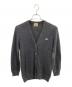 CHEMISE LACOSTE（シュミーズ ラコステ）の古着「70'sヴィンテージVネックカーディガン」｜ブラック