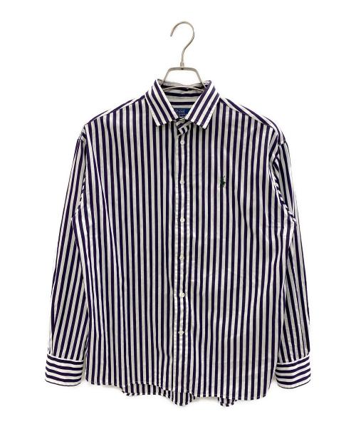 POLO RALPH LAUREN（ポロ・ラルフローレン）POLO RALPH LAUREN (ポロ・ラルフローレン) 長袖シャツ ホワイト×パープル サイズ:Mの古着・服飾アイテム