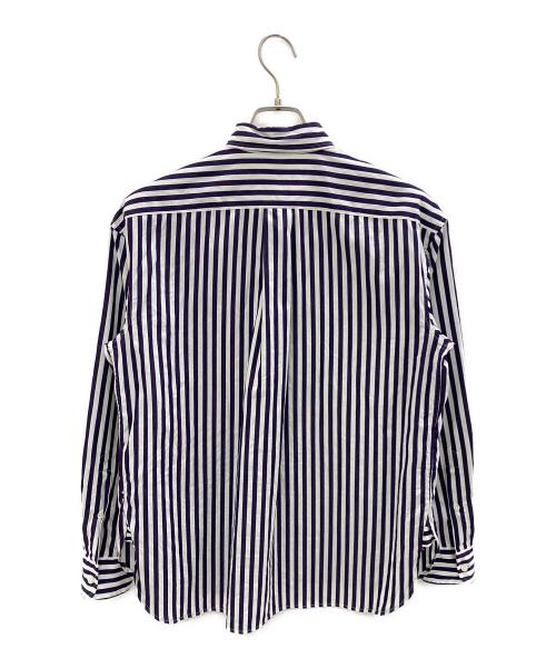 POLO RALPH LAUREN（ポロ・ラルフローレン）POLO RALPH LAUREN (ポロ・ラルフローレン) 長袖シャツ ホワイト×パープル サイズ:Mの古着・服飾アイテム
