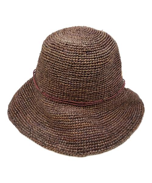 BORSALINO（ボルサリーノ）BORSALINO (ボルサリーノ) ラフィアハット ブラウン 未使用品の古着・服飾アイテム