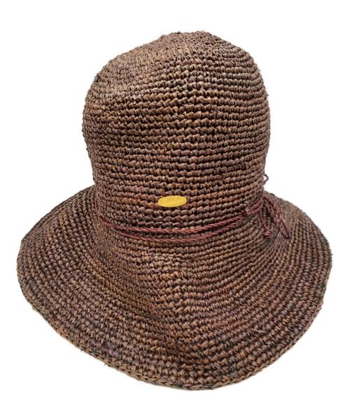 BORSALINO（ボルサリーノ）BORSALINO (ボルサリーノ) ラフィアハット ブラウン 未使用品の古着・服飾アイテム