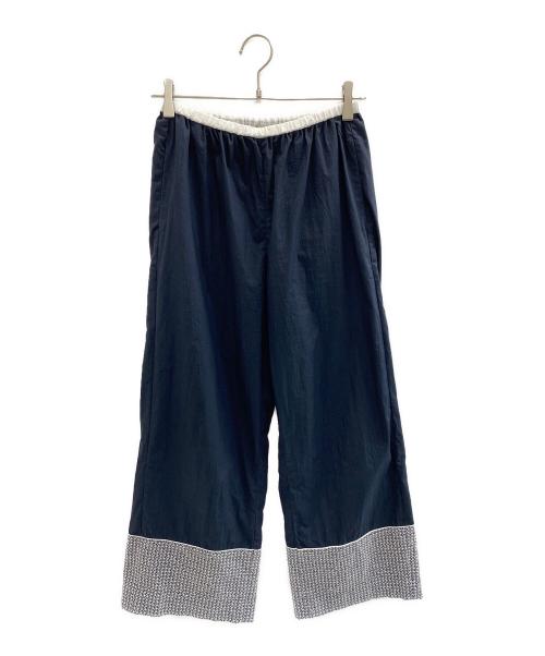 UNITED ARROWS TOKYO（ユナイテッドアローズトウキョウ）UNITED ARROWS TOKYO (ユナイテッドアローズトウキョウ) エンブロイダリー イージーパンツ ネイビー サイズ:38の古着・服飾アイテム