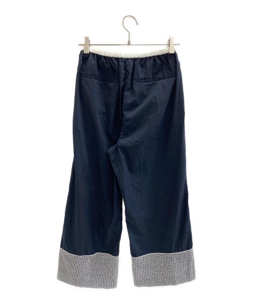 UNITED ARROWS TOKYO（ユナイテッドアローズトウキョウ）UNITED ARROWS TOKYO (ユナイテッドアローズトウキョウ) エンブロイダリー イージーパンツ ネイビー サイズ:38の古着・服飾アイテム