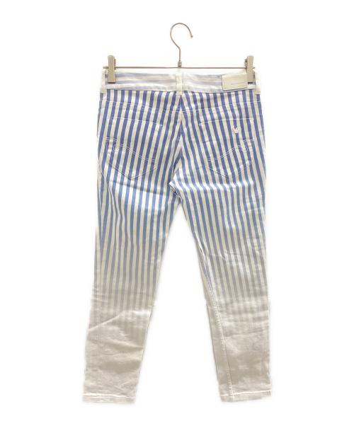 EMPORIO ARMANI（エンポリオ アルマーニ）EMPORIO ARMANI (エンポリオ アルマーニ) デニムパンツ ホワイト×ブルー サイズ:W26の古着・服飾アイテム