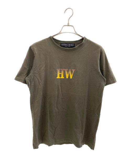 HUNTING WORLD（ハンティングワールド）HUNTING WORLD (ハンティングワールド) 半袖カットソー カーキ サイズ:Lの古着・服飾アイテム