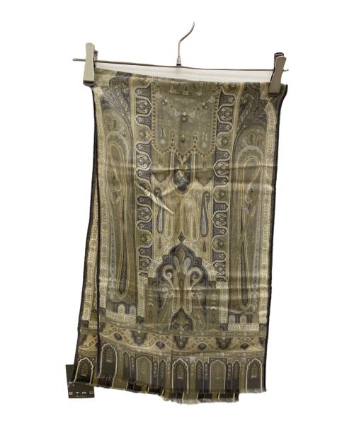 ETRO（エトロ）ETRO (エトロ) ストール ベージュ、グレー 未使用品の古着・服飾アイテム