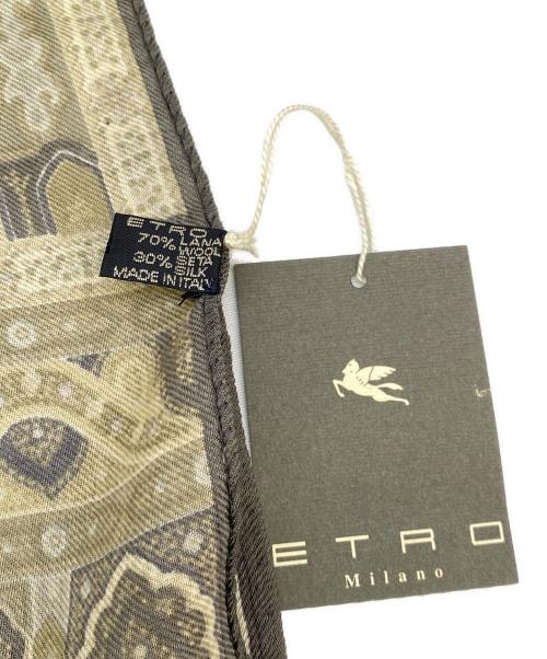 ETRO（エトロ）ETRO (エトロ) ストール ベージュ、グレー 未使用品の古着・服飾アイテム