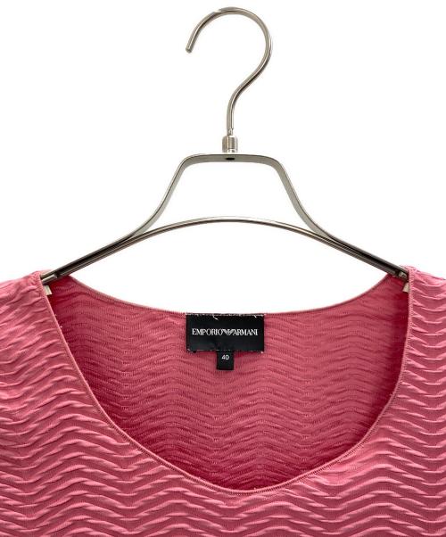 EMPORIO ARMANI（エンポリオアルマーニ）EMPORIO ARMANI (エンポリオアルマーニ) 半袖ブラウス ピンク サイズ:40の古着・服飾アイテム