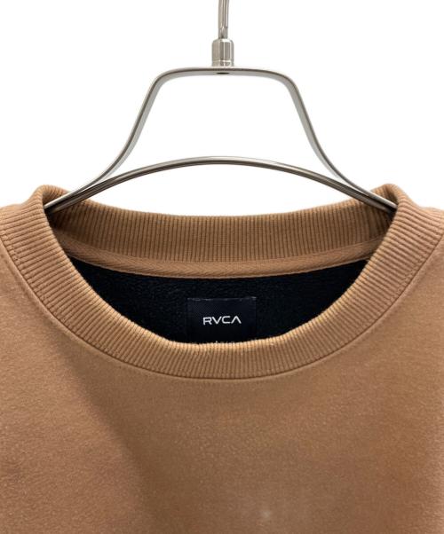 RVCA（ルーカ）RVCA (ルーカ) 撥水加工 クルースウェット ブラウン サイズ:Lの古着・服飾アイテム