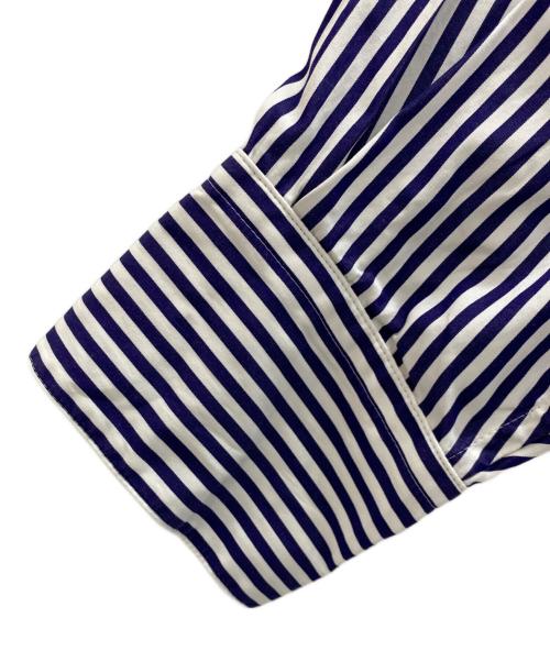 LOEFF（ロエフ）LOEFF (ロエフ) カイト ストライプ シャツワンピース† ネイビー×ホワイトの古着・服飾アイテム