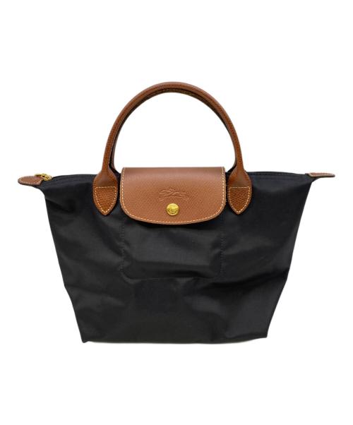 LONGCHAMP（ロンシャン）LONGCHAMP (ロンシャン) プリアージュ ブラック×ブラウンの古着・服飾アイテム