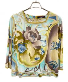 LEONARD FASHION（レオナールファッション）の古着「半袖ブラウス」｜マルチカラー