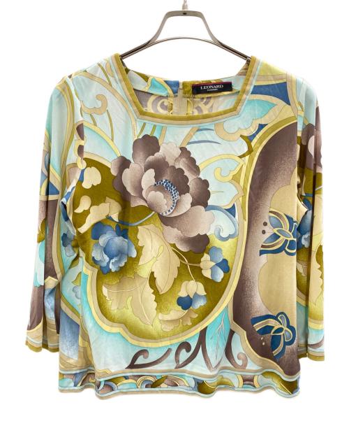 LEONARD FASHION（レオナールファッション）LEONARD FASHION (レオナールファッション) 半袖ブラウス マルチカラー サイズ:LLの古着・服飾アイテム