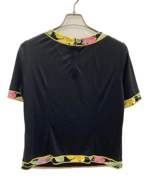 LEONARD FASHION（レオナールファッション）LEONARD FASHION (レオナールファッション) 半袖ブラウス ブラック サイズ:Lの古着・服飾アイテム