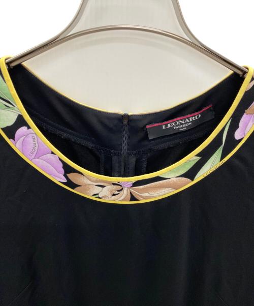 LEONARD FASHION（レオナールファッション）LEONARD FASHION (レオナールファッション) 半袖ブラウス ブラック サイズ:Lの古着・服飾アイテム