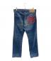 BAPE BY A BATHING APE (ベイプバイアベイシングエイプ) Damaged Paint Jeans インディゴ サイズ:M：12000円