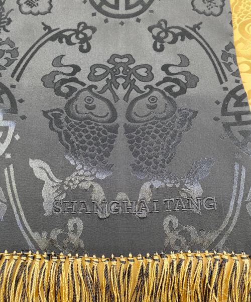 Shanghai Tang（シャンハイタン）Shanghai Tang (シャンハイタン) ストール ゴールド×ブラックの古着・服飾アイテム