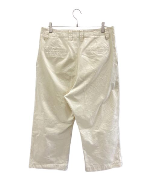 STUDIO NICHOLSON（スタジオ ニコルソン）STUDIO NICHOLSON (スタジオ ニコルソン) TOME PEACHED COTTON TWILL WIDE LEG SKATER PANTS アイボリー サイズ:Lの古着・服飾アイテム