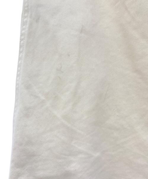 STUDIO NICHOLSON（スタジオ ニコルソン）STUDIO NICHOLSON (スタジオ ニコルソン) TOME PEACHED COTTON TWILL WIDE LEG SKATER PANTS アイボリー サイズ:Lの古着・服飾アイテム