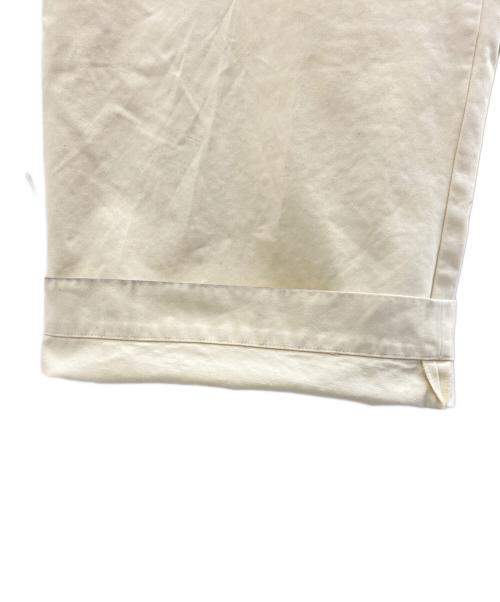 STUDIO NICHOLSON（スタジオ ニコルソン）STUDIO NICHOLSON (スタジオ ニコルソン) TOME PEACHED COTTON TWILL WIDE LEG SKATER PANTS アイボリー サイズ:Lの古着・服飾アイテム