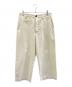 STUDIO NICHOLSON（スタジオ ニコルソン）の古着「TOME PEACHED COTTON TWILL WIDE LEG SKATER PANTS」｜アイボリー