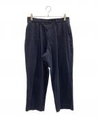 BLURHMSブラームス）の古着「Searsucker Curve Front Slacks」｜ネイビー