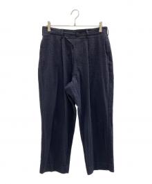 BLURHMS（ブラームス）の古着「Searsucker Curve Front Slacks」｜ネイビー