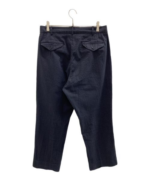 BLURHMS（ブラームス）BLURHMS (ブラームス) Searsucker Curve Front Slacks ネイビー サイズ:3の古着・服飾アイテム