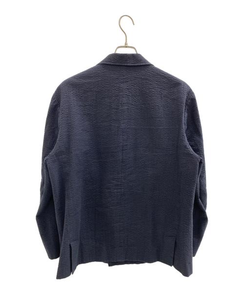 BLURHMS（ブラームス）BLURHMS (ブラームス) Seersucker Double-breasted Jacket ネイビー サイズ:3の古着・服飾アイテム