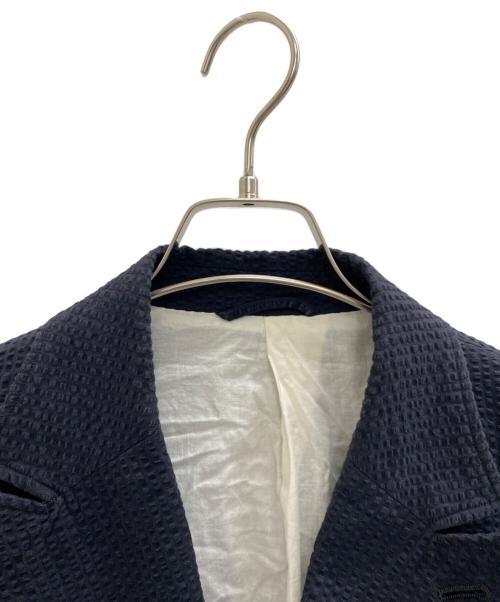 BLURHMS（ブラームス）BLURHMS (ブラームス) Seersucker Double-breasted Jacket ネイビー サイズ:3の古着・服飾アイテム