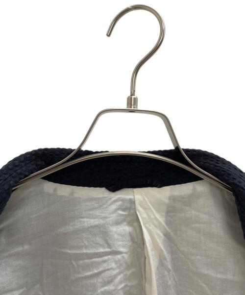 BLURHMS（ブラームス）BLURHMS (ブラームス) Seersucker Double-breasted Jacket ネイビー サイズ:3の古着・服飾アイテム