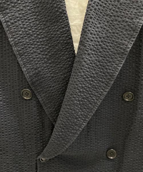 BLURHMS（ブラームス）BLURHMS (ブラームス) Seersucker Double-breasted Jacket ネイビー サイズ:3の古着・服飾アイテム