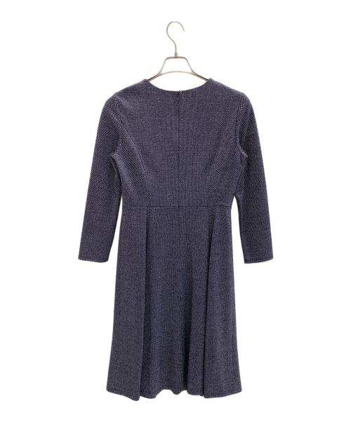 COUP DE CHANCE（クードシャンス）COUP DE CHANCE (クードシャンス) ウール混カシュクールワンピース ネイビー サイズ:38の古着・服飾アイテム