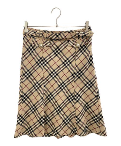 BURBERRY BLUE LABEL（バーバリー ブルー レーベル）BURBERRY BLUE LABEL (バーバリー ブルー レーベル) ノバチェックミディスカート ベージュ サイズ:38の古着・服飾アイテム
