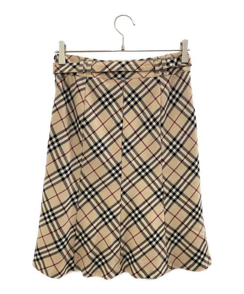 BURBERRY BLUE LABEL（バーバリー ブルー レーベル）BURBERRY BLUE LABEL (バーバリー ブルー レーベル) ノバチェックミディスカート ベージュ サイズ:38の古着・服飾アイテム