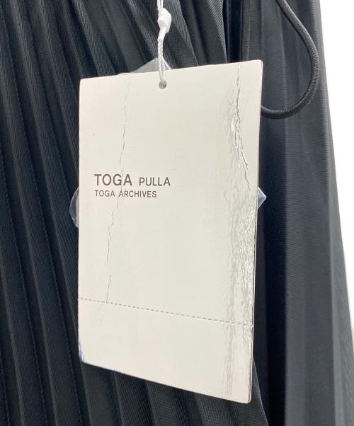 TOGA PULLA（トーガ プルラ）TOGA PULLA (トーガ プルラ) 21SS ゼブラ柄プリーツ ロングスカート ブルー サイズ:36 未使用品の古着・服飾アイテム