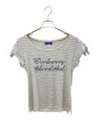 BURBERRY BLUE LABELバーバリー ブルー レーベル）の古着「ノースリーブカットソー」｜ホワイト×グレー