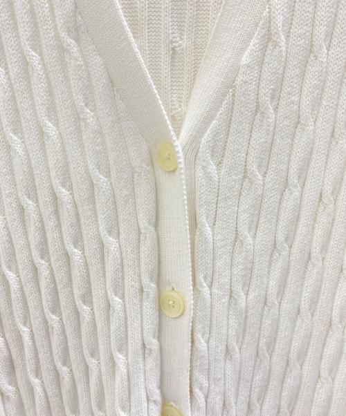 POLO RALPH LAUREN（ポロ・ラルフローレン）POLO RALPH LAUREN (ポロ・ラルフローレン) ニットカーディガン ホワイト サイズ:Lの古着・服飾アイテム