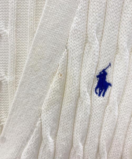 POLO RALPH LAUREN（ポロ・ラルフローレン）POLO RALPH LAUREN (ポロ・ラルフローレン) ニットカーディガン ホワイト サイズ:Lの古着・服飾アイテム