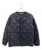 UNIQLO×WHITE MOUNTAINEERINGユニクロ×ホワイトマウンテ二アニング）の古着「キルティングノーカラーダウンジャケット」｜ブラック
