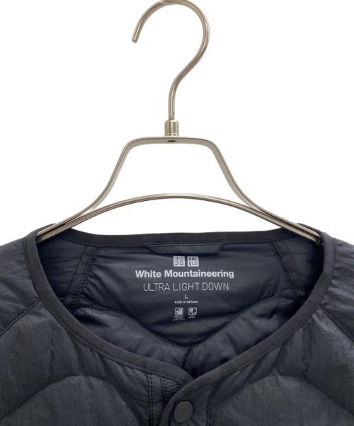UNIQLO（ユニクロ）UNIQLO (ユニクロ) WHITE MOUNTAINEERING (ホワイトマウンテ二アニング) キルティングノーカラーダウンジャケット ブラック サイズ:Lの古着・服飾アイテム