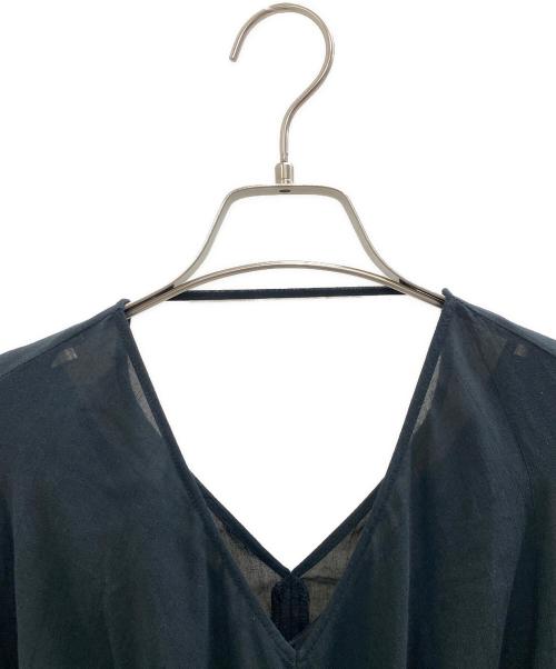 ELENDEEK（エレンディーク）ELENDEEK (エレンディーク) コットンシフォンワンピース ブラック サイズ:M 未使用品の古着・服飾アイテム