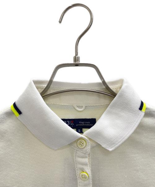 23区（ニジュウサンク）23区 (ニジュウサンク) ゴルフウェア(トップス) アイボリー サイズ:2の古着・服飾アイテム
